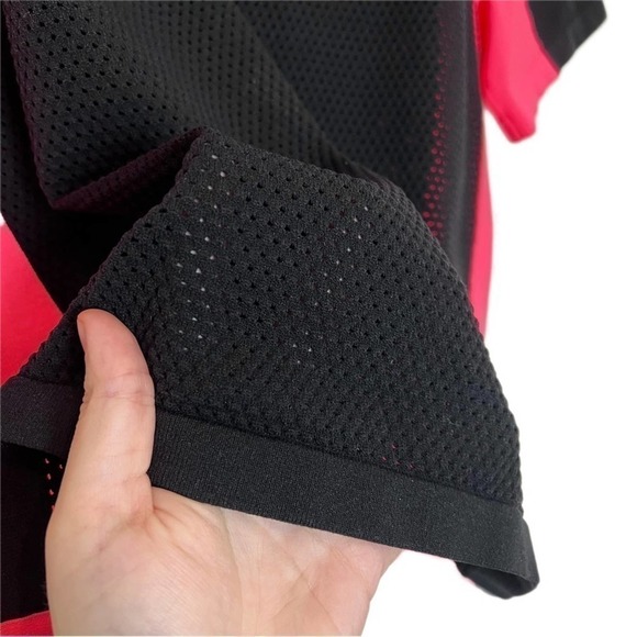 Adidas Originals Trefoil Logo Oversized Mesh Pink Black AA-42 Top Size Medium - Picture 4 of 8